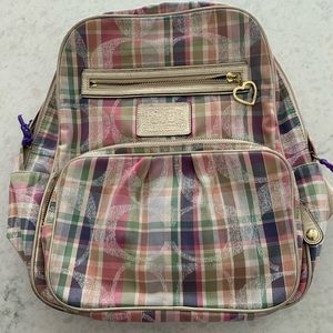 Plaid Coach Backpack